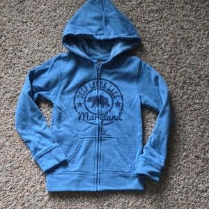 Kids Blue Zip-Up Hoodie